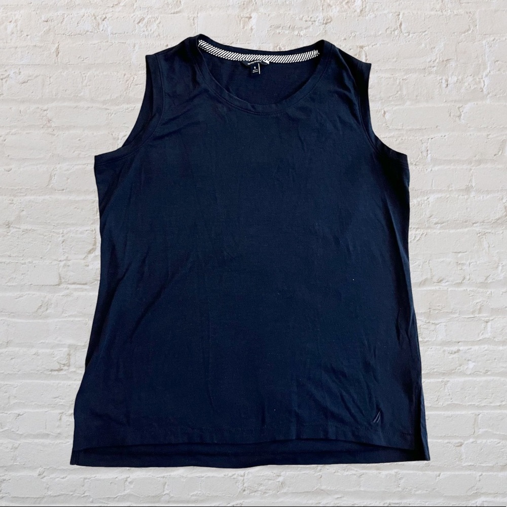 Nautica navy blue sleeveless tank top